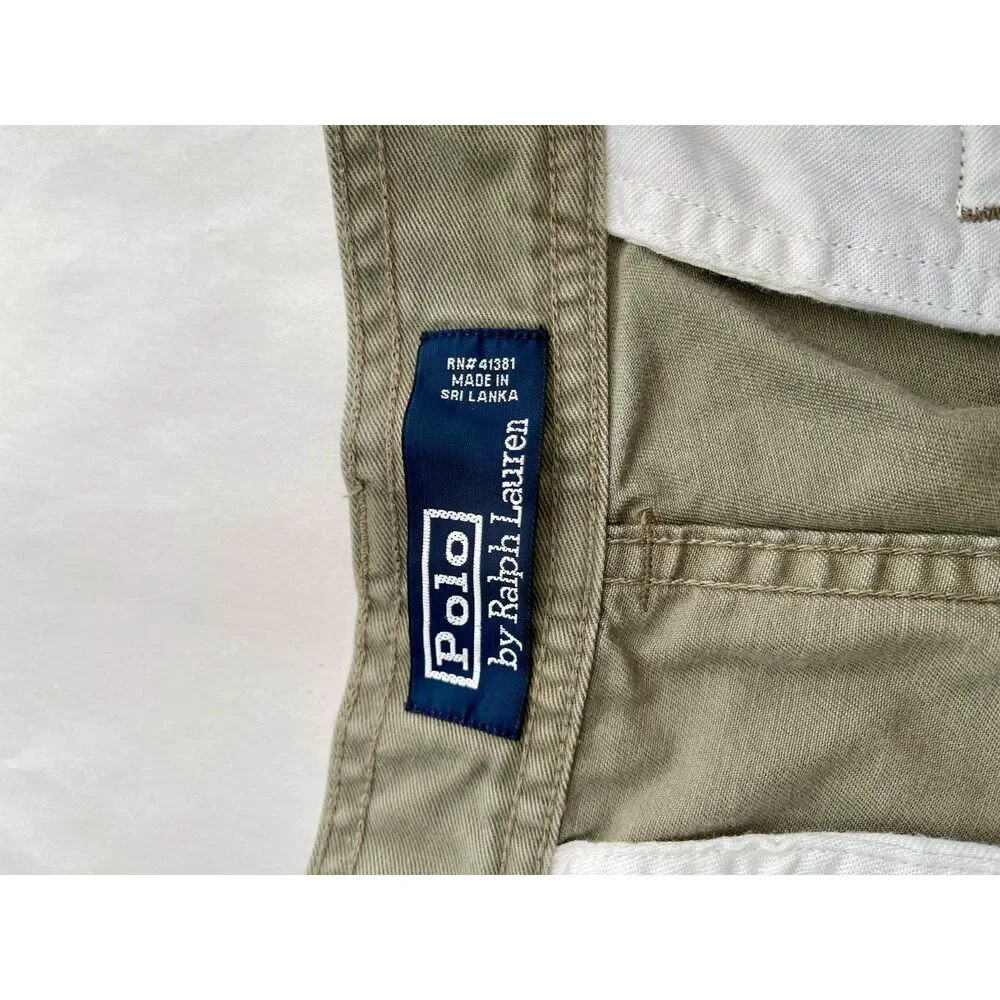 Polo ralph lauren cargo Khaki shorts vintage classic tan casual office men's 31